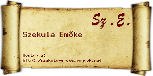 Szekula Emőke névjegykártya